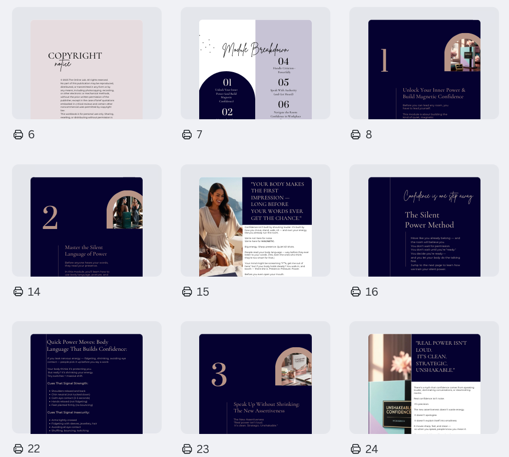 Unshakeable Confidence™ — The Women's Elite Workbook Series (Part 1 of 5)