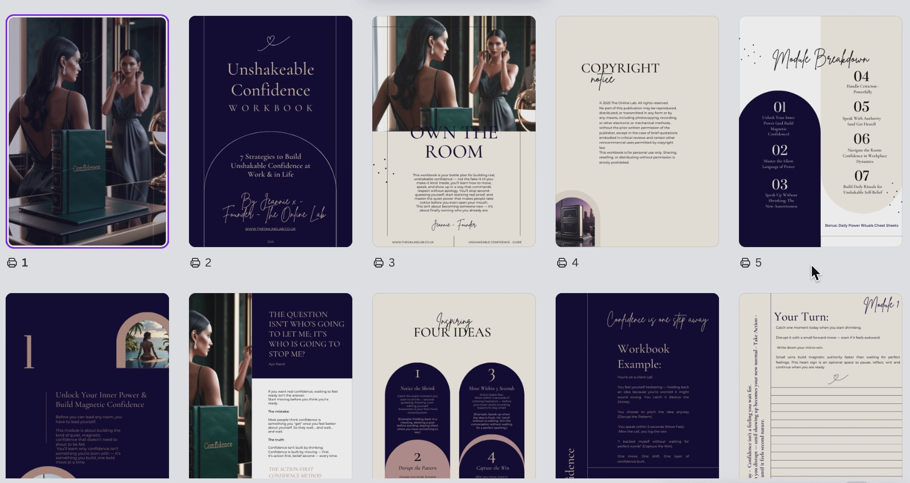 Unshakeable Confidence™ — The Women's Elite Workbook Series (Part 1 of 5)